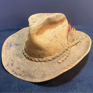 Leather Western Cowboy Hat - Indiana Jones Style